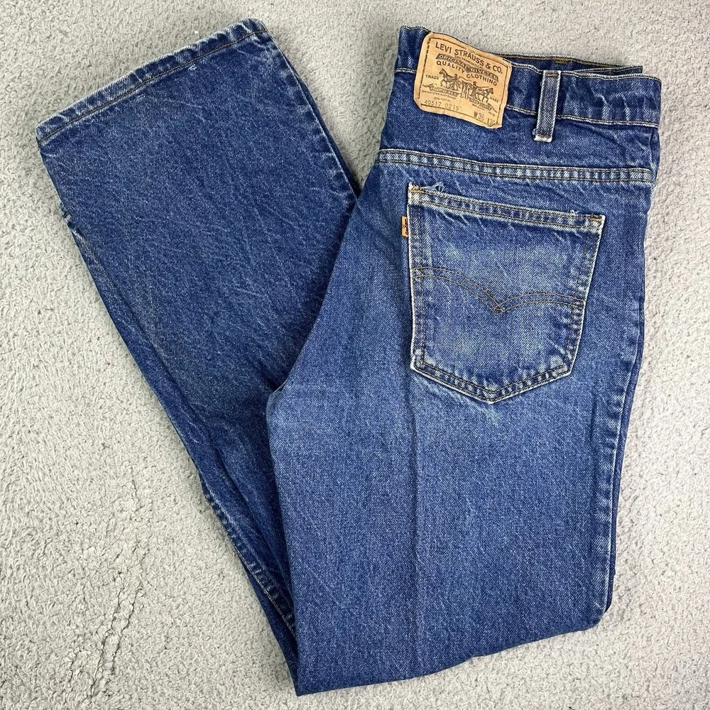 VTG Levi's 40517-0215‎ Orange Tab Jeans Men's 36x30 Pants Made In USA